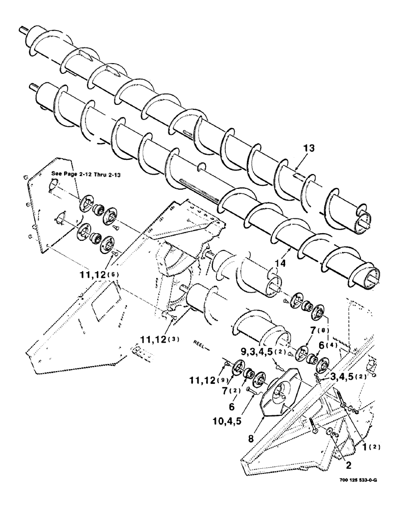 Схема запчастей Case IH 8360 - (6-02) - AUGER ASSEMBLY, 12 FOOT (09) - CHASSIS