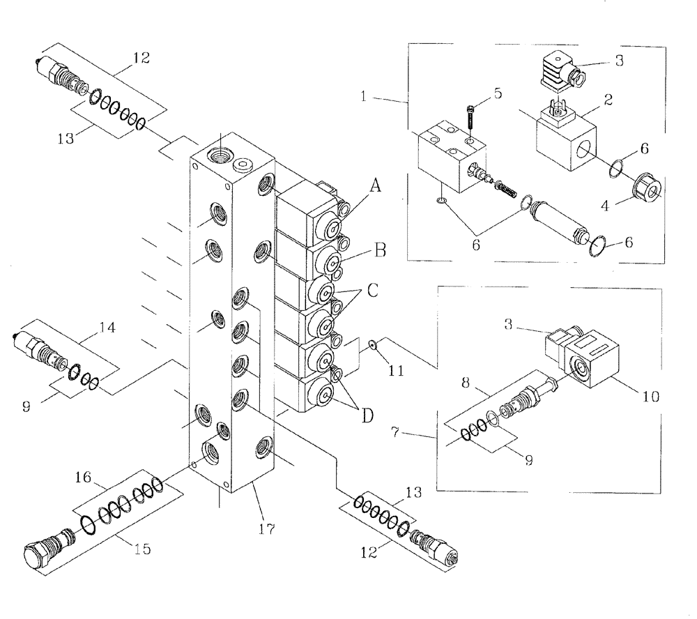 Схема запчастей Case IH 7700 - (B05[09]) - HYDRAULIC VICKERS VALVE Hydraulic Components & Circuits