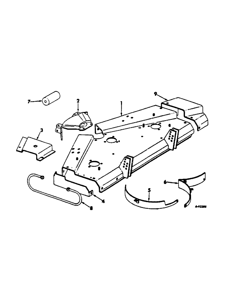 Схема запчастей Case IH INTERNATIONAL - (E-02) - 48 IN. ROTARY MOWER, MAIN FRAME 