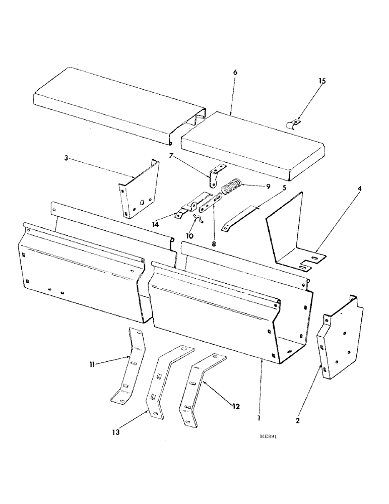 Схема запчастей Case IH 510 - (A-38) - GRASS SEED HOPPER UNIT, HIGH FRONT MOUNTED TYPE 