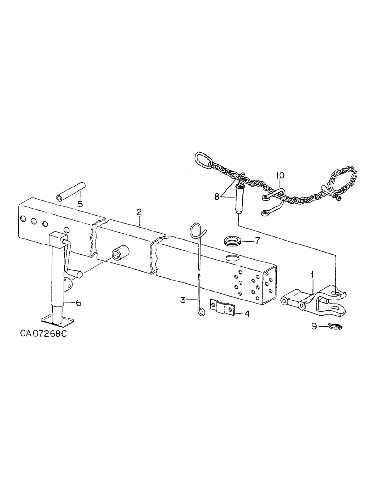 Схема запчастей Case IH 800 - (04-02) - HITCH, RIGID HITCH AND CONNECTIONS, UNITS A, B, F AND G (04) - ELECTRICAL SYSTEMS