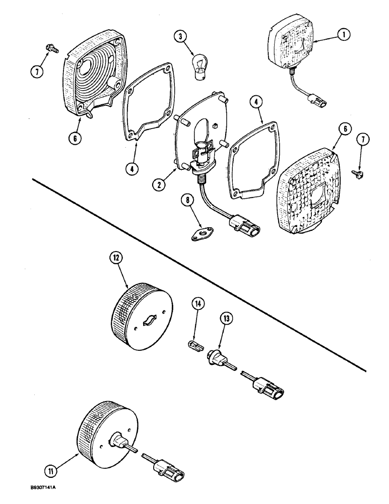 Схема запчастей Case IH 5300 - (4-04) - TURN SIGNAL LAMP, TAIL LAMP (04) - ELECTRICAL SYSTEMS