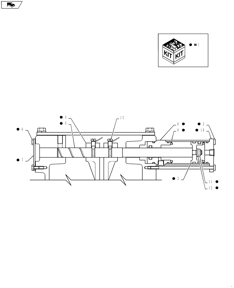 Схема запчастей Case IH TITAN 3040 - (21.126.AA[02]) - AUXILIARY TRANSMISSION, AIR SHIFT CYLINDER, SERVICE KIT (21) - TRANSMISSION