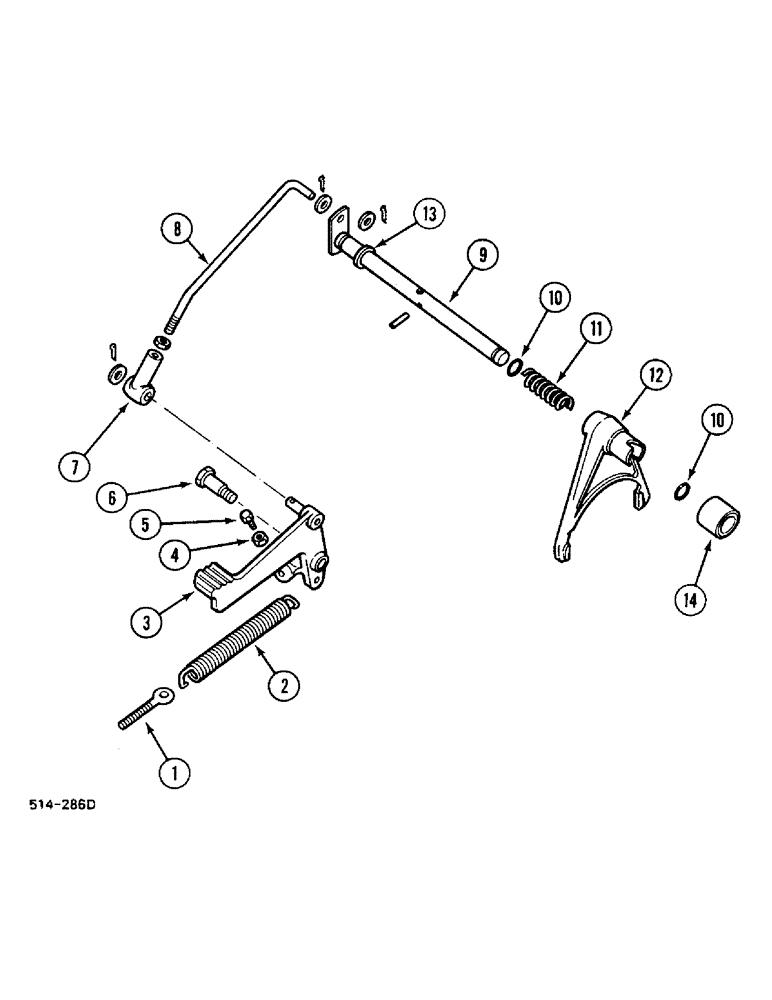 Схема запчастей Case IH 248 - (6-426) - DIFFERENTIAL LOCK, VERSION WITHOUT CAB (06) - POWER TRAIN