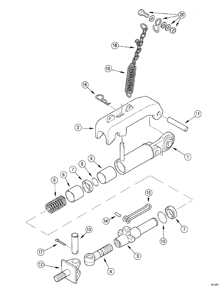 Схема запчастей Case IH 5150 - (9G-038) - HITCH - AUTOMATIC STABILIZER, LEFT, (JJF1040640 - ) (09) - CHASSIS/ATTACHMENTS