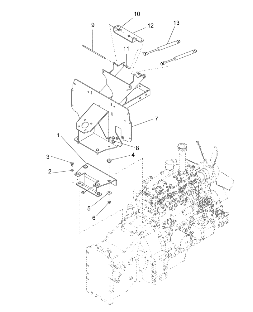 Схема запчастей Case IH FARMALL 40 - (08.03.03) - FIREWALL (08) - SHEET METAL