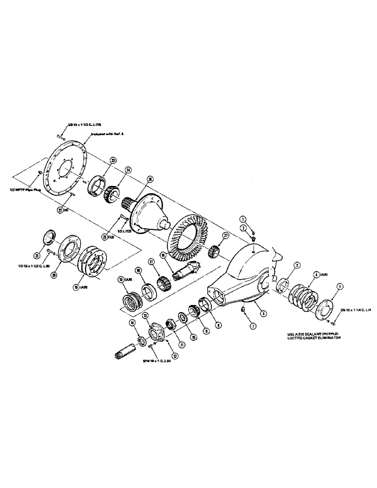 Схема запчастей Case IH 8550 - (18) - GEARBOX (14) - MAIN GEARBOX & DRIVE