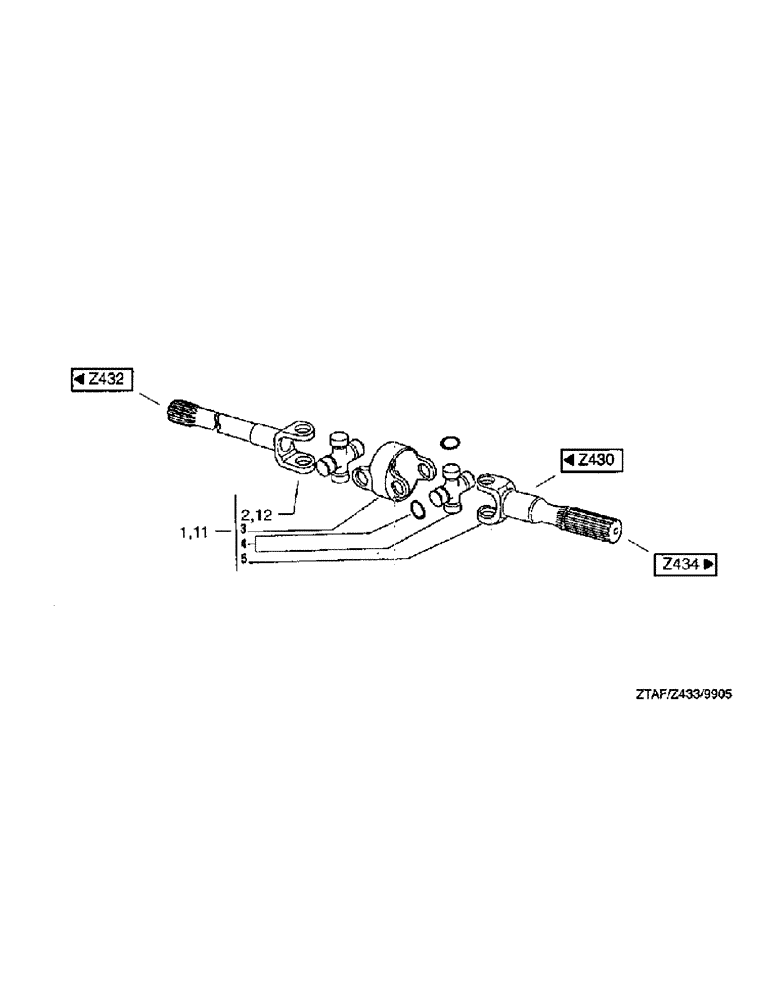 Схема запчастей Case IH 8790 - (284) - STEERING AXLE, DRIVE SHAFT (23) - FOUR WHEEL DRIVE SYSTEM