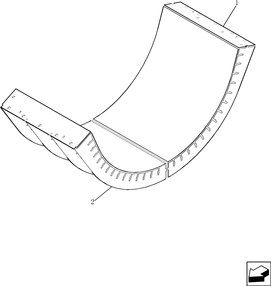 Схема запчастей Case IH 7010 - (66.105.25) - CONCAVES, SMOOTH (66) - THRESHING