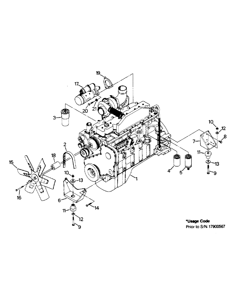 Схема запчастей Case IH STEIGER - (04-01) - ENGINE AND ATTACHING PARTS (04) - Drive Train