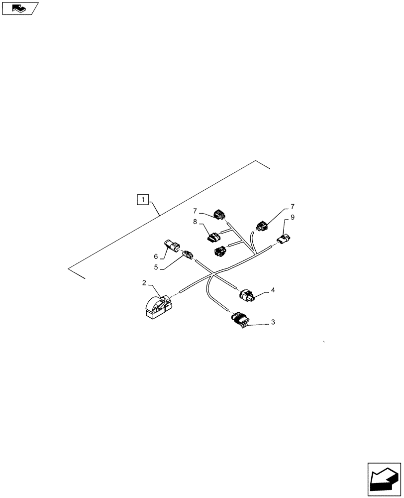 Схема запчастей Case IH STEIGER 450 - (55.100.41) - HARNESS -SLECTIVE CATALYTIC REDUCTION (SCR) CONNECTORS (55) - ELECTRICAL SYSTEMS