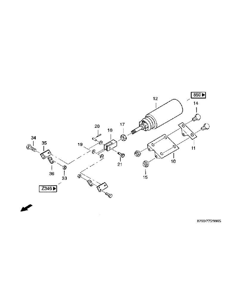 Схема запчастей Case IH 8790 - (178) - BRAKE SYSTEM, PARKING BRAKE (33) - BRAKES & CONTROLS