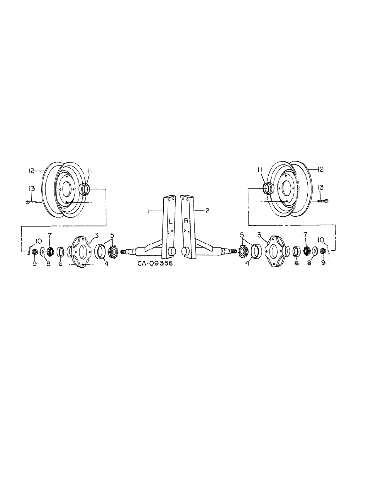 Схема запчастей Case IH 96 - (G-06) - SPINDLES, BEARINGS, HUBS AND WHEELS, HYDRAULIC DRIVE RAKES 