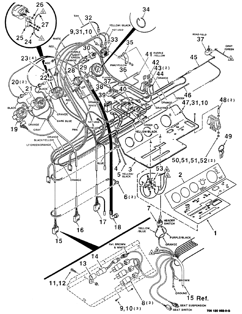 Схема запчастей Case IH 8850 - (04-08) - CONTROL PANEL ASSEMBLY, ELECTRICAL (04) - ELECTRICAL SYSTEMS