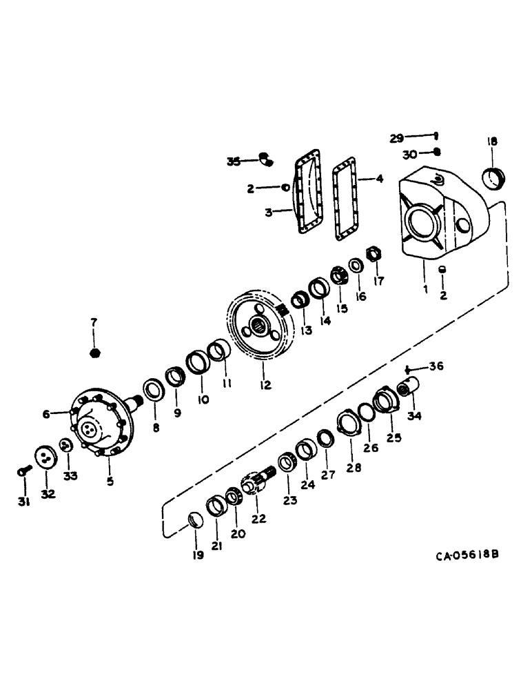 Схема запчастей Case IH 1460 - (07-014) - FINAL DRIVE (04) - Drive Train