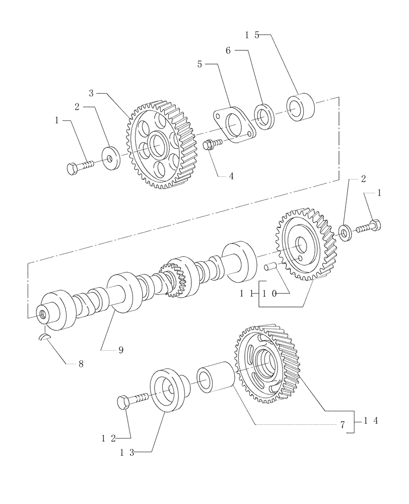 Схема запчастей Case IH WDX1101 - (091) - ENGINE, DRIVE-GEARING & CAMSHAFT (10) - ENGINE