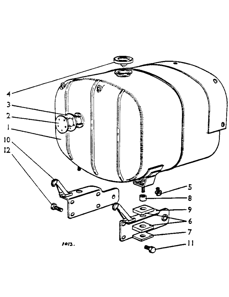 Схема запчастей Case IH 1200 - (023) - FUEL TANK AND FITTINGS (01) - ENGINE