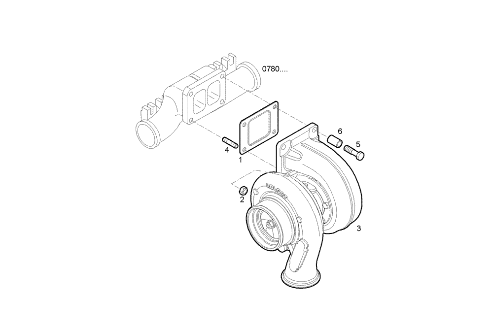 Схема запчастей Case IH F3CE0684B E005 - (2400.004) - TURBOCHARGER 