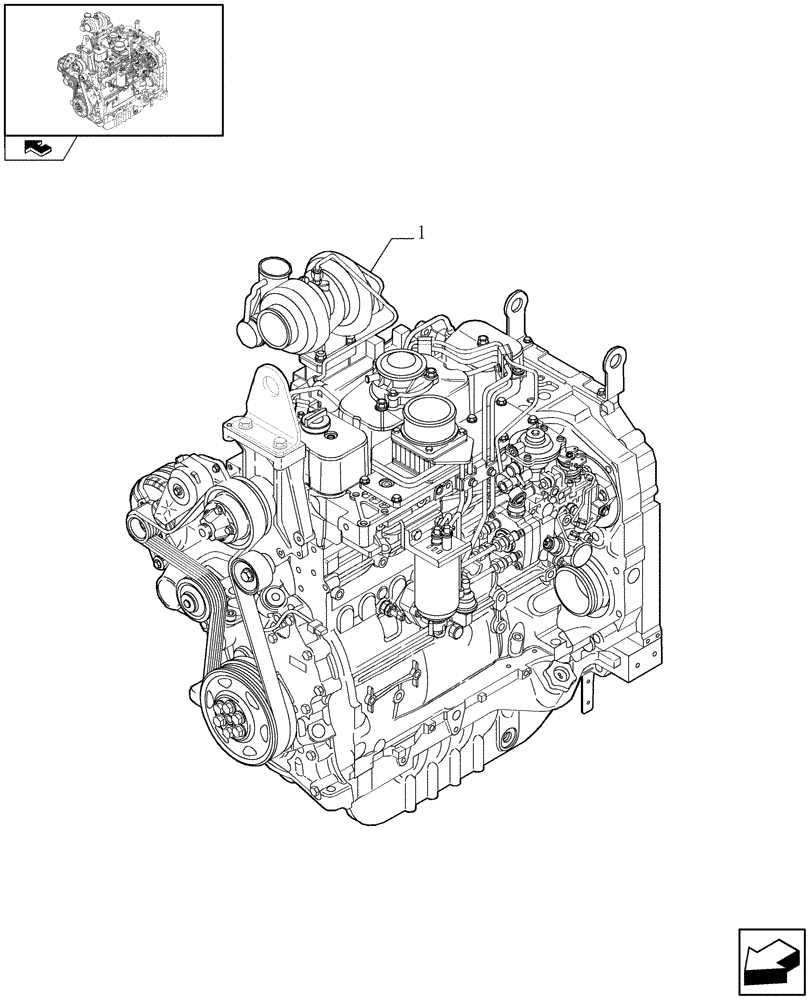 Схема запчастей Case IH FARMALL 85U - (0.02.1/01) - ENGINE (01) - ENGINE