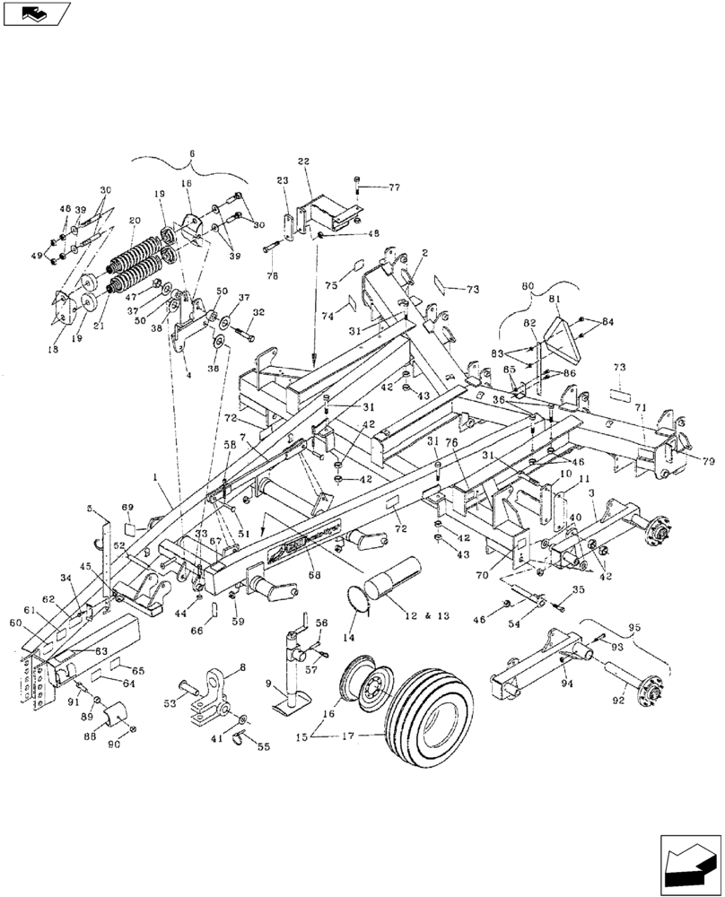 Схема запчастей Case IH 530 - (39.100.01) - FRAME ASSEMBLY (39) - FRAMES AND BALLASTING