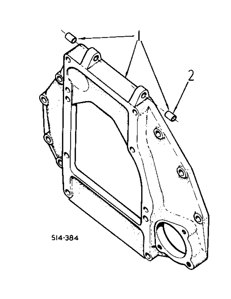 Схема запчастей Case IH 484 - (12-32) - POWER, ENGINE MOUNTING Power