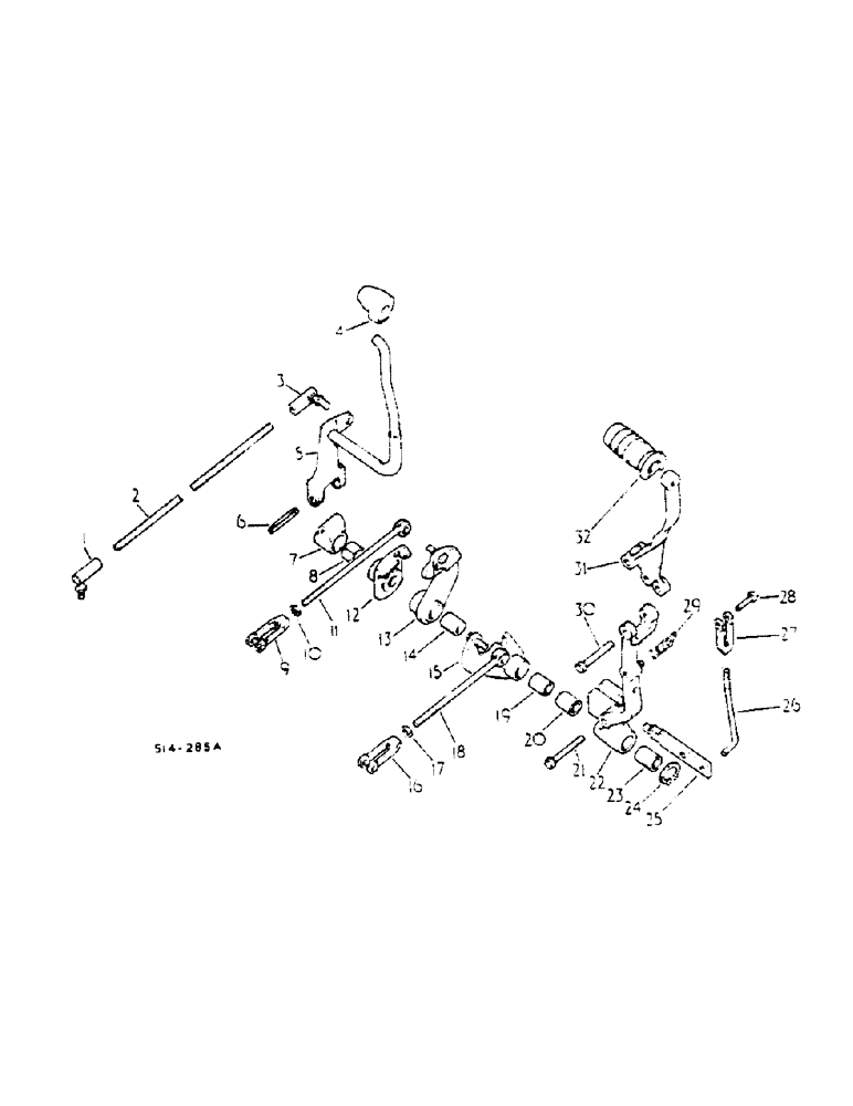 Схема запчастей Case IH 674 - (07-36) - TRANSMISSION CONTROLS, SYNCHROMESH DRIVE (04) - Drive Train