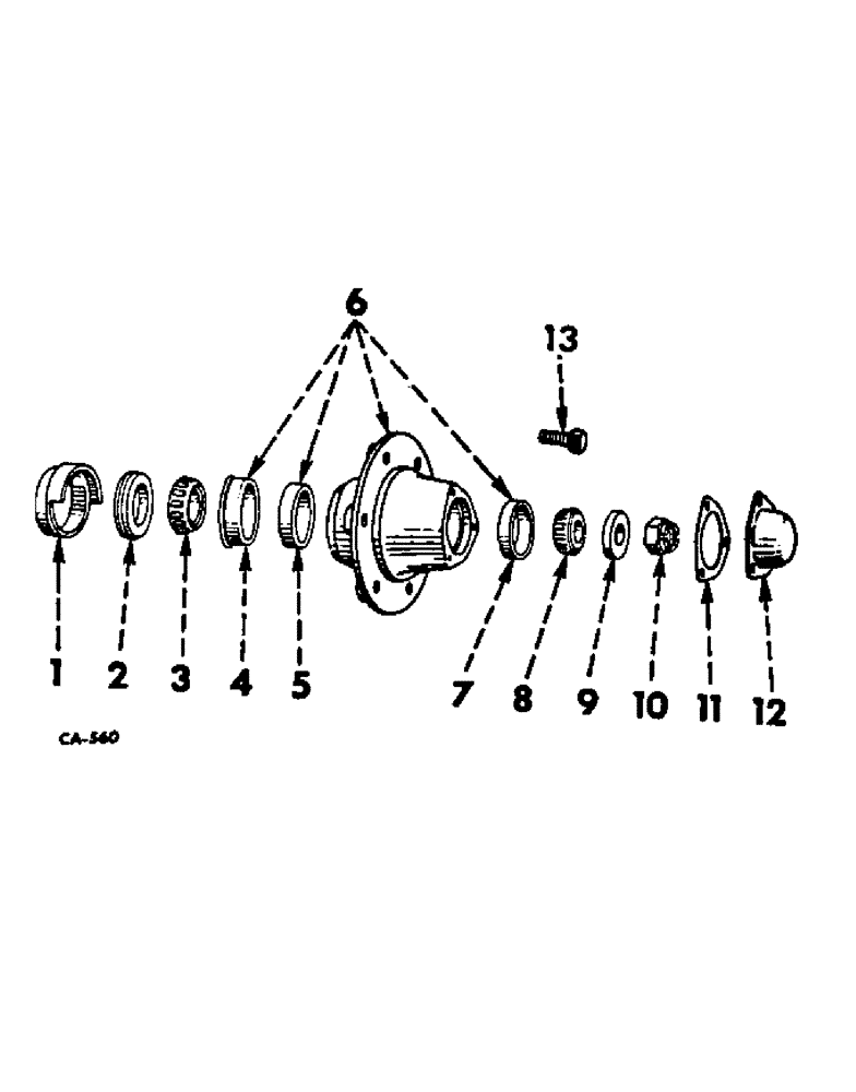 Схема запчастей Case IH 664 - (14-03) - SUSPENSION, FRONT WHEEL HUB, BEARINGS AND CAP Suspension