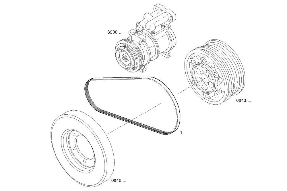 Схема запчастей Case IH F2CE9684L E005 - (3934.002) - CONT.AIR COND.COMPRESSOR 