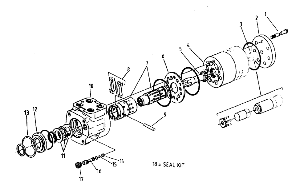 Схема запчастей Case IH AUSTOFT - (B02-04) - HYDRAULIC MOTOR, ORBITROL CHAR-LYNN: 9.7 CU.IN. Hydraulic Components & Circuits