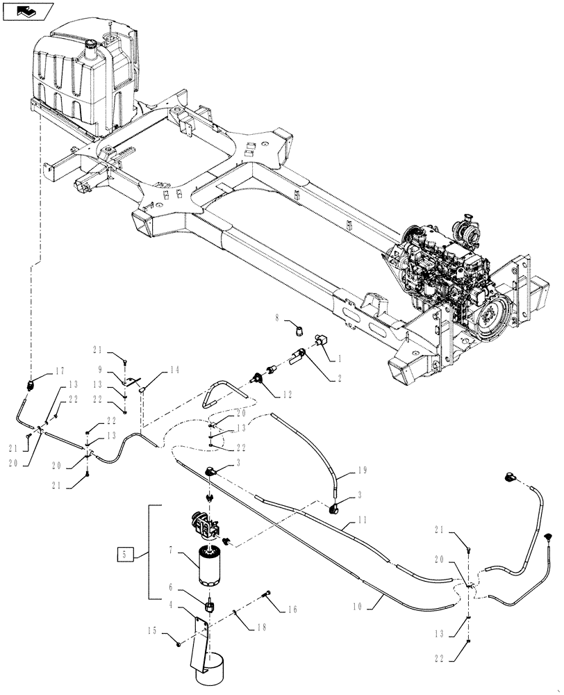 Схема запчастей Case IH 3230 - (10.214.01) - FUEL GROUP, FITTINGS & LINES (10) - ENGINE