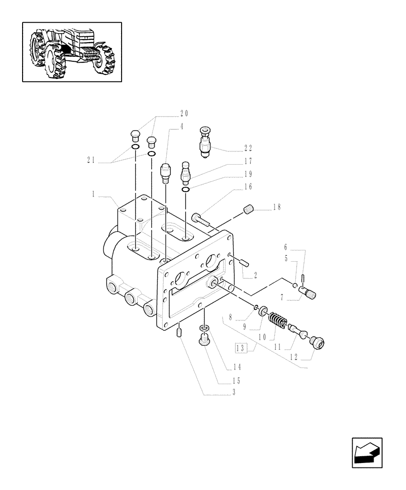 Схема запчастей Case IH MXM120 - (1.32.2/01[01]) - MECHANICAL GEAR BOX 20X16 (40 KM/H) / INTERNAL SHIFTING CONTROLS (03) - TRANSMISSION