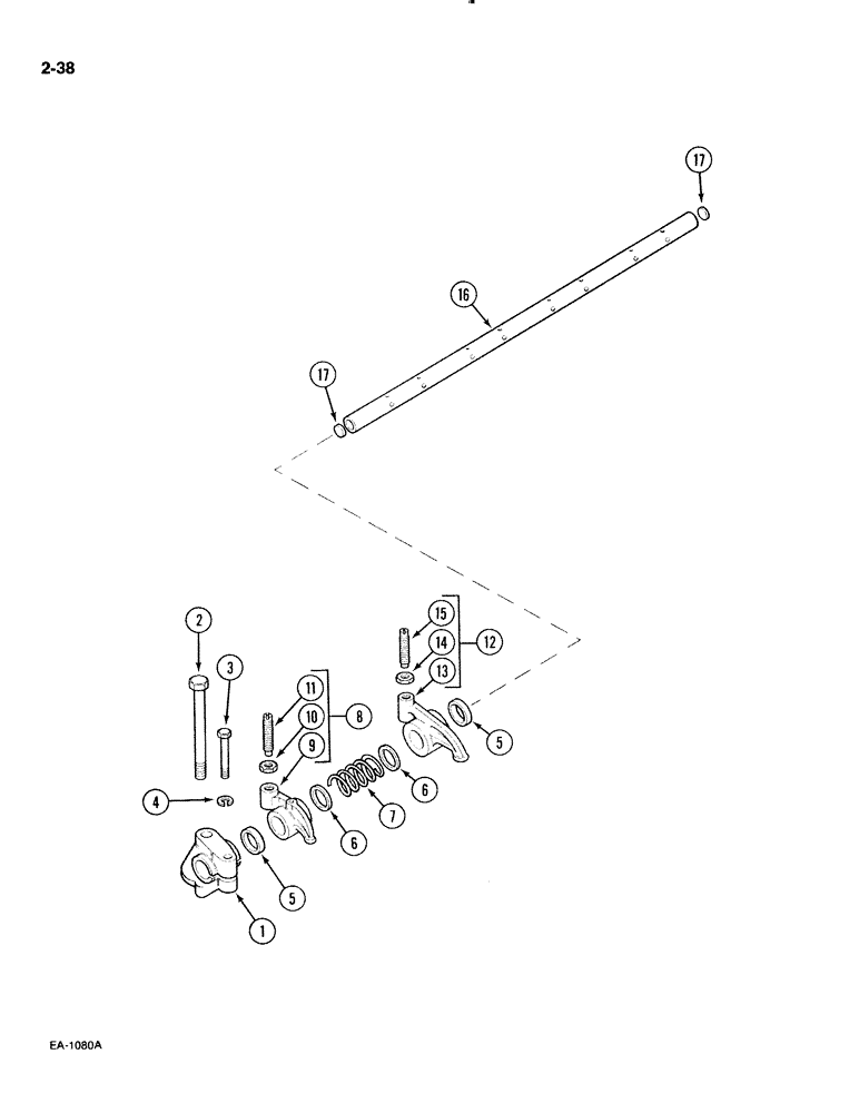 Схема запчастей Case IH 885 - (2-038) - VALVE MECHANISM (02) - ENGINE