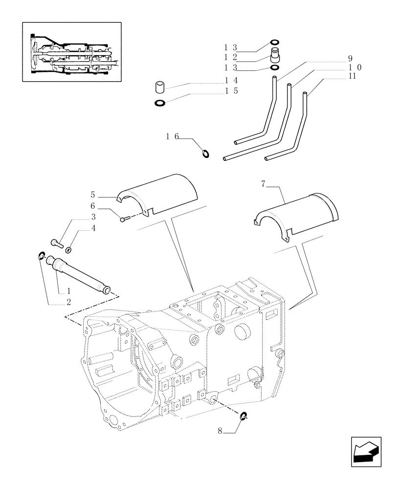 Схема запчастей Case IH MXM190 - (1.21.0/01[02]) - HOUSING, GEARS (03) - TRANSMISSION