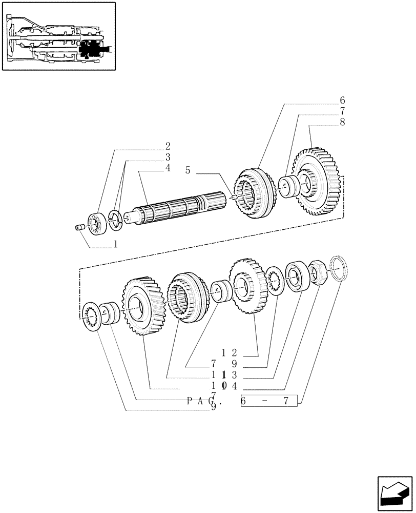 Схема запчастей Case IH MXM120 - (1.32.1[02]) - CENTRAL REDUCTION GEARS (03) - TRANSMISSION