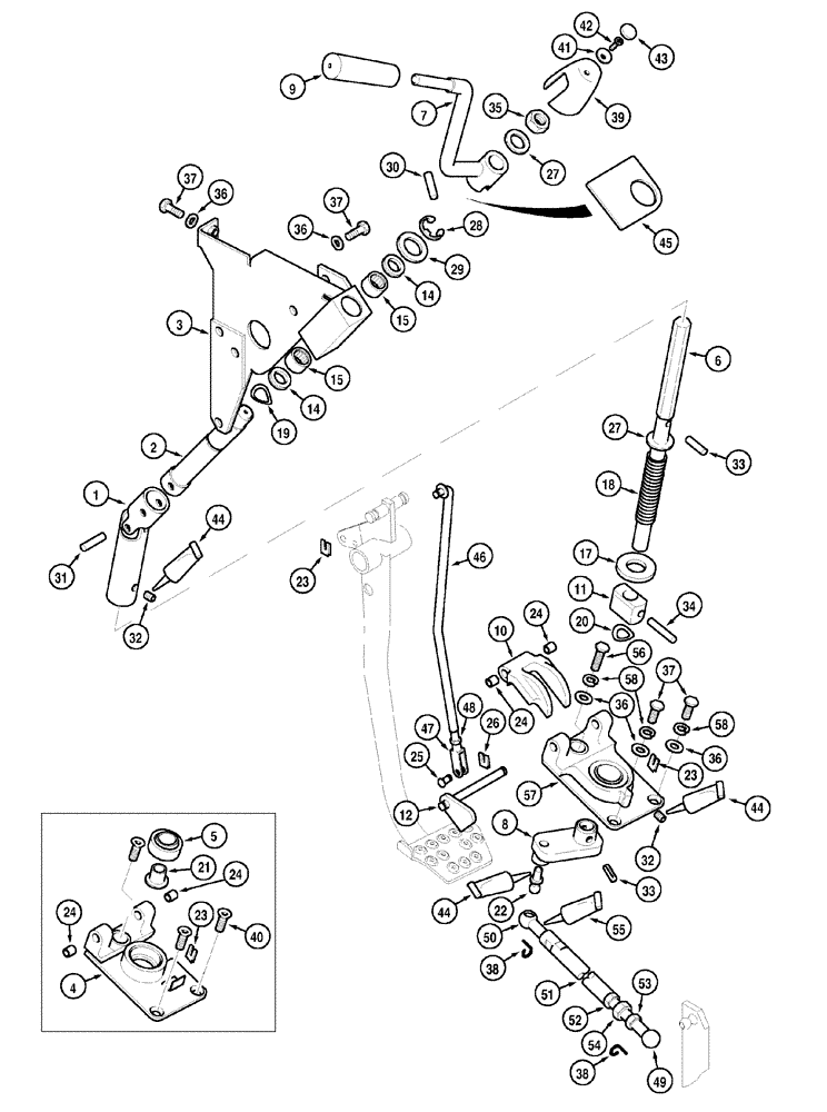 Схема запчастей Case IH CX50 - (06-09) - FORWARD AND REVERSE CONTROLS (06) - POWER TRAIN