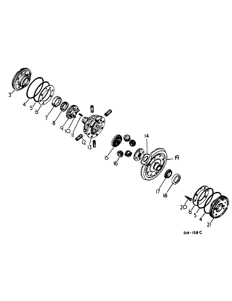 Схема запчастей Case IH 884 - (07-12) - DIFFERENTIAL AND CONNECTIONS (04) - Drive Train