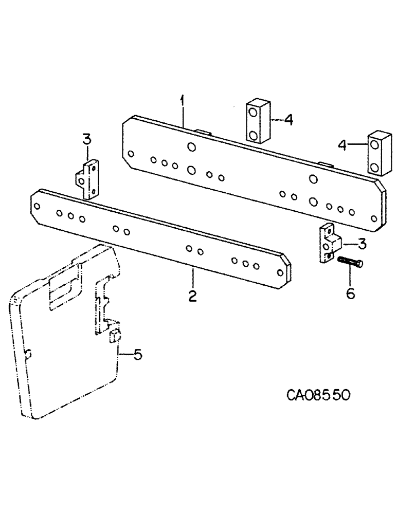 Схема запчастей Case IH 5088 - (09-17) - FRAME, FRONT END WEIGHT MOUNTING BRACKET AND WEIGHTS, FOR USE WITH MAXIMUM OF 20 WEIGHTS (12) - FRAME