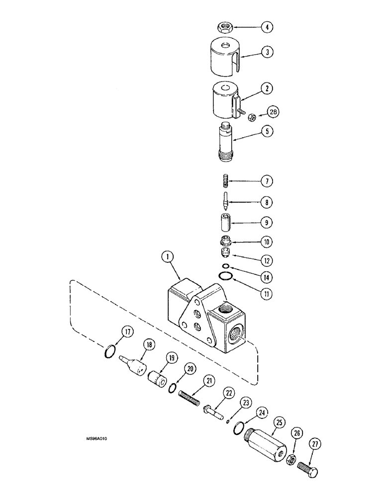 Схема запчастей Case IH 1644 - (8-42) - HEADER LOWER VALVE (07) - HYDRAULICS