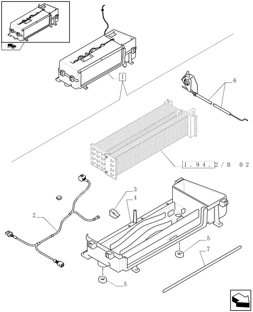 Схема запчастей Case IH PUMA 155 - (1.94.2/ B[03]) - AIR CONDITIONER - BREAKDOWN (10) - OPERATORS PLATFORM/CAB