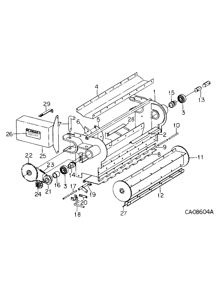 Схема запчастей Case IH 1470 - (33-14) - FEEDER, ROCK TRAP (13) - FEEDER