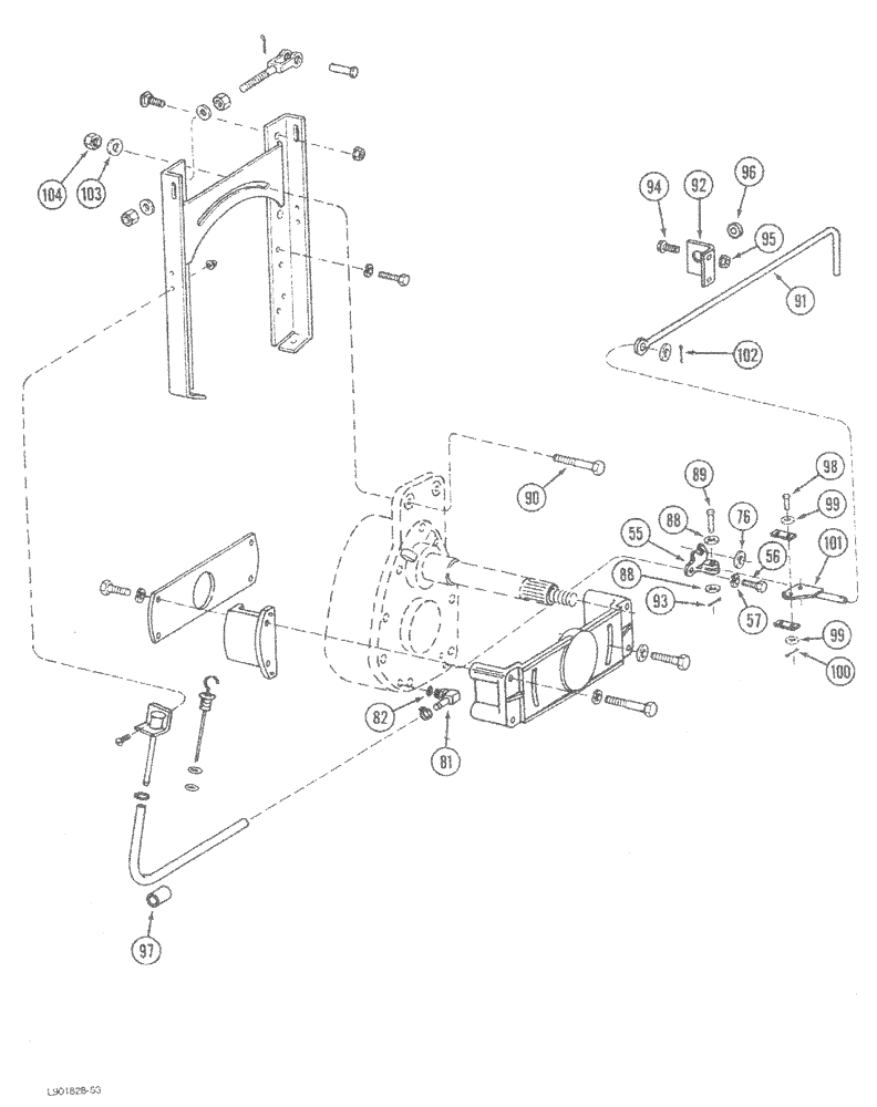 Схема запчастей Case IH 1620 - (9B-04) - ROTOR DRIVE HOUSING MOUNTING, (CONT) (14) - ROTOR, CONCANVES & SIEVE