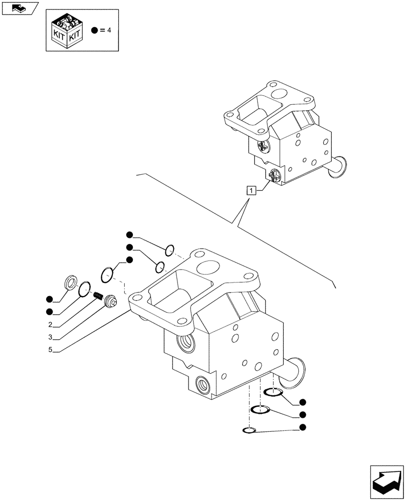 Схема запчастей Case IH PUMA 215 - (35.204.0106[04]) - VALVE BODY, COMPONENTS (35) - HYDRAULIC SYSTEMS