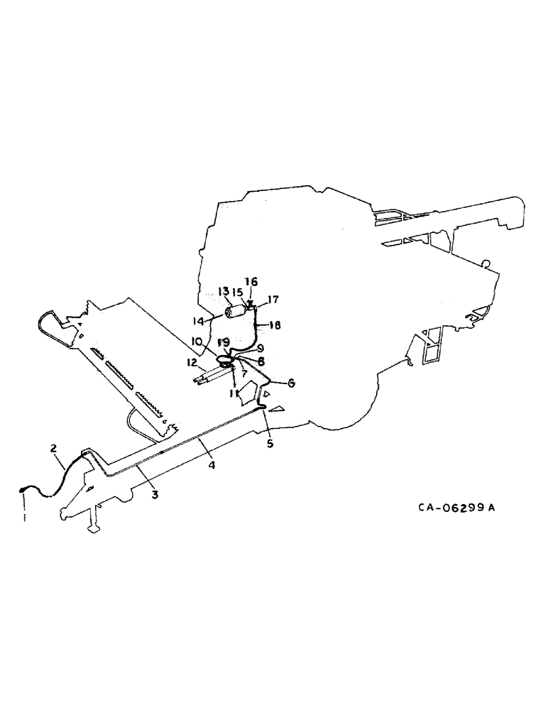 Схема запчастей Case IH 1482 - (10-03) - HYDRAULICS, HYDRAULIC DIAGRAM, HEADER LIFT (07) - HYDRAULICS