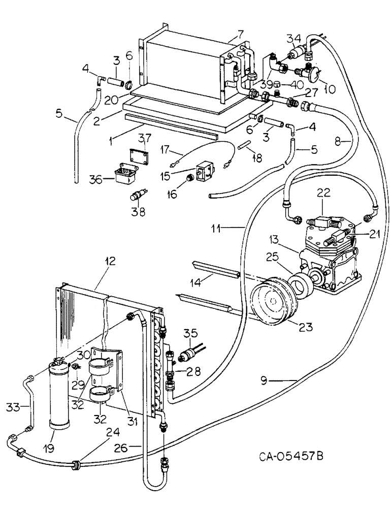 Схема запчастей Case IH 4786 - (13-09) - CAB AND SUPERSTRUCTURE, AIR CONDITIONER ATTACHMENT AND CONNECTIONS (05) - SUPERSTRUCTURE