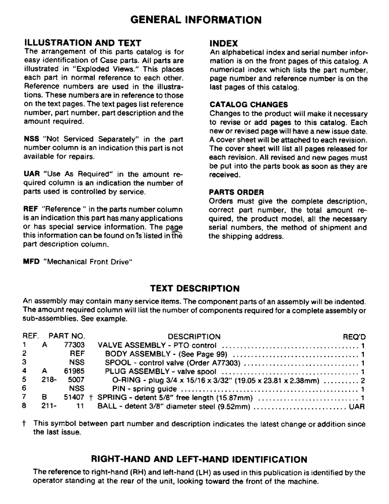 Схема запчастей Case IH 3294 - (1-002) - GENERAL INFORMATION (00) - PICTORIAL INDEX