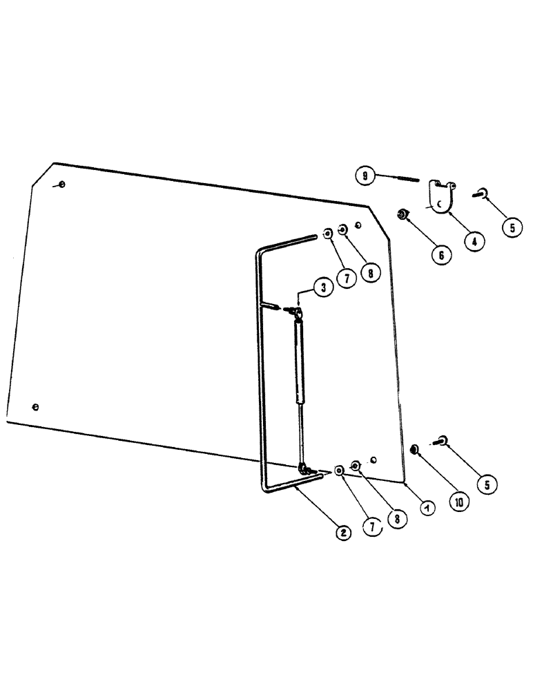 Схема запчастей Case IH 1055 - (22) - COMPLETE REAR GLASS 