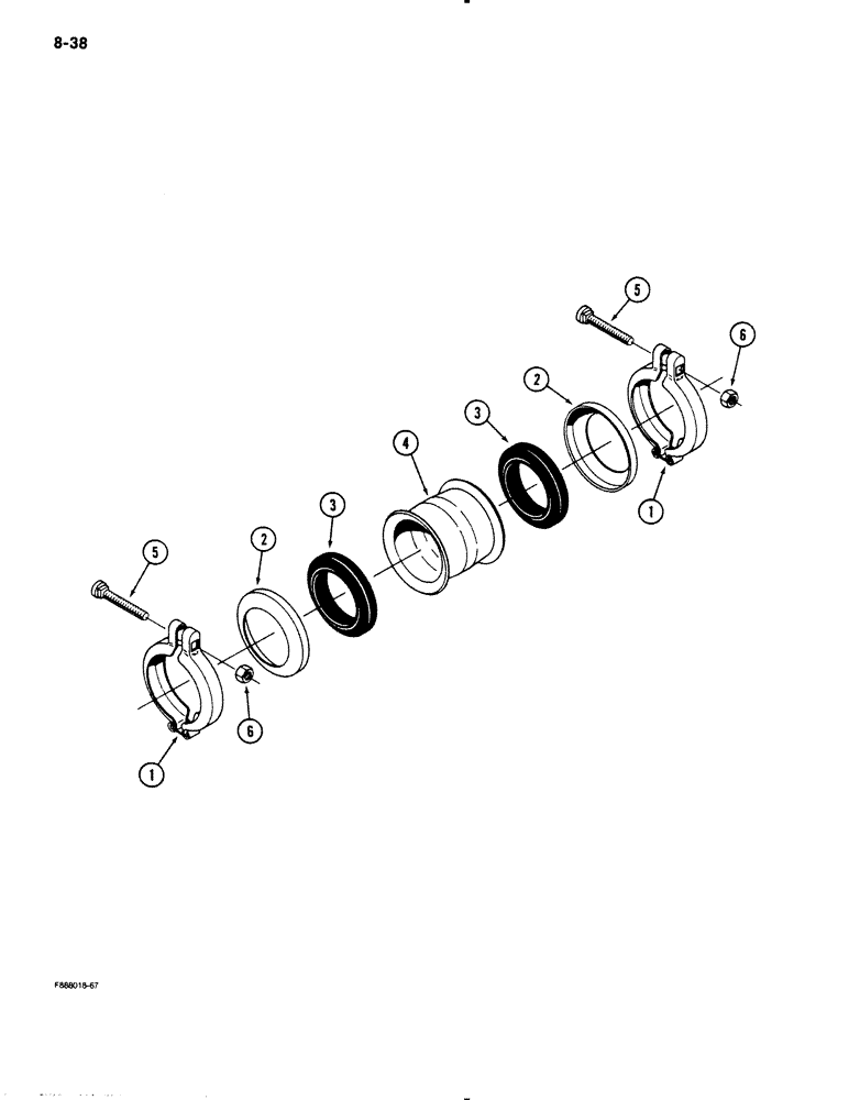 Схема запчастей Case IH 9130 - (8-38) - HYDRAULIC TUBE JOINT (08) - HYDRAULICS