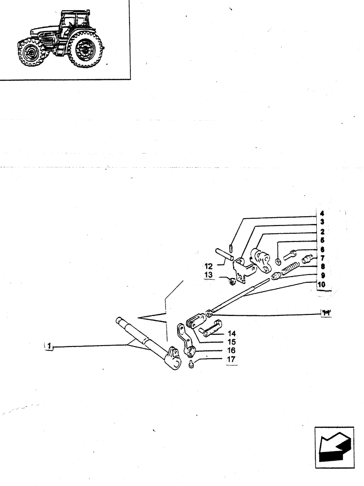 Схема запчастей Case IH JX85 - (1.82.713[02]) - (VAR.152-153-413) TRAILER BRAKE VALVE BREAKDOWN (FRANCE) 1-2-3 CONTROL VALVES - SHAFT (07) - HYDRAULIC SYSTEM