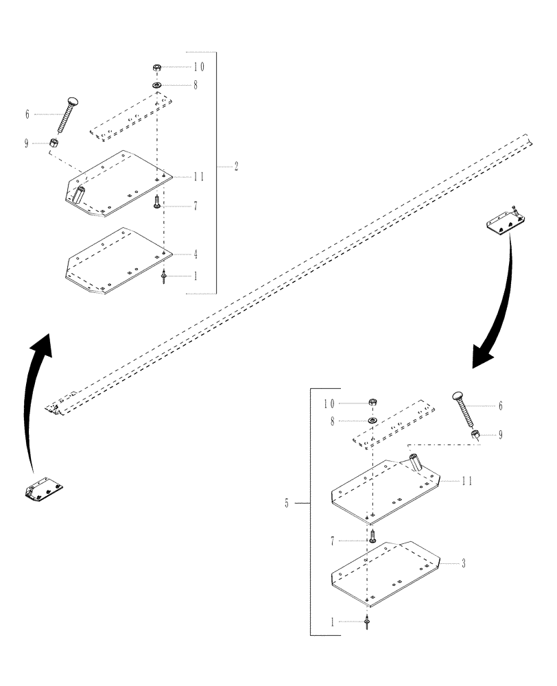 Схема запчастей Case IH DHX182 - (20.01.08[4]) - CUTTERBAR POLY SKID PLATE COMPONENTS (14) - CROP CUTTING