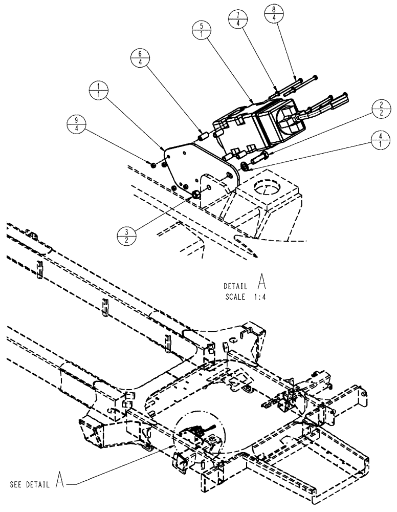 Схема запчастей Case IH SPX3320 - (04-037) - SPEED SENSOR GROUP Suspension & Frame